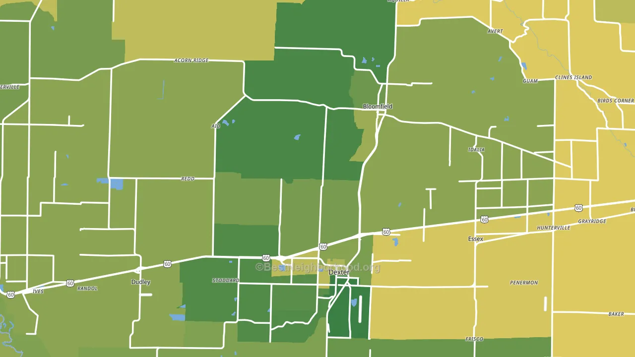 Stoddard County, MO block-group voter-turnout map