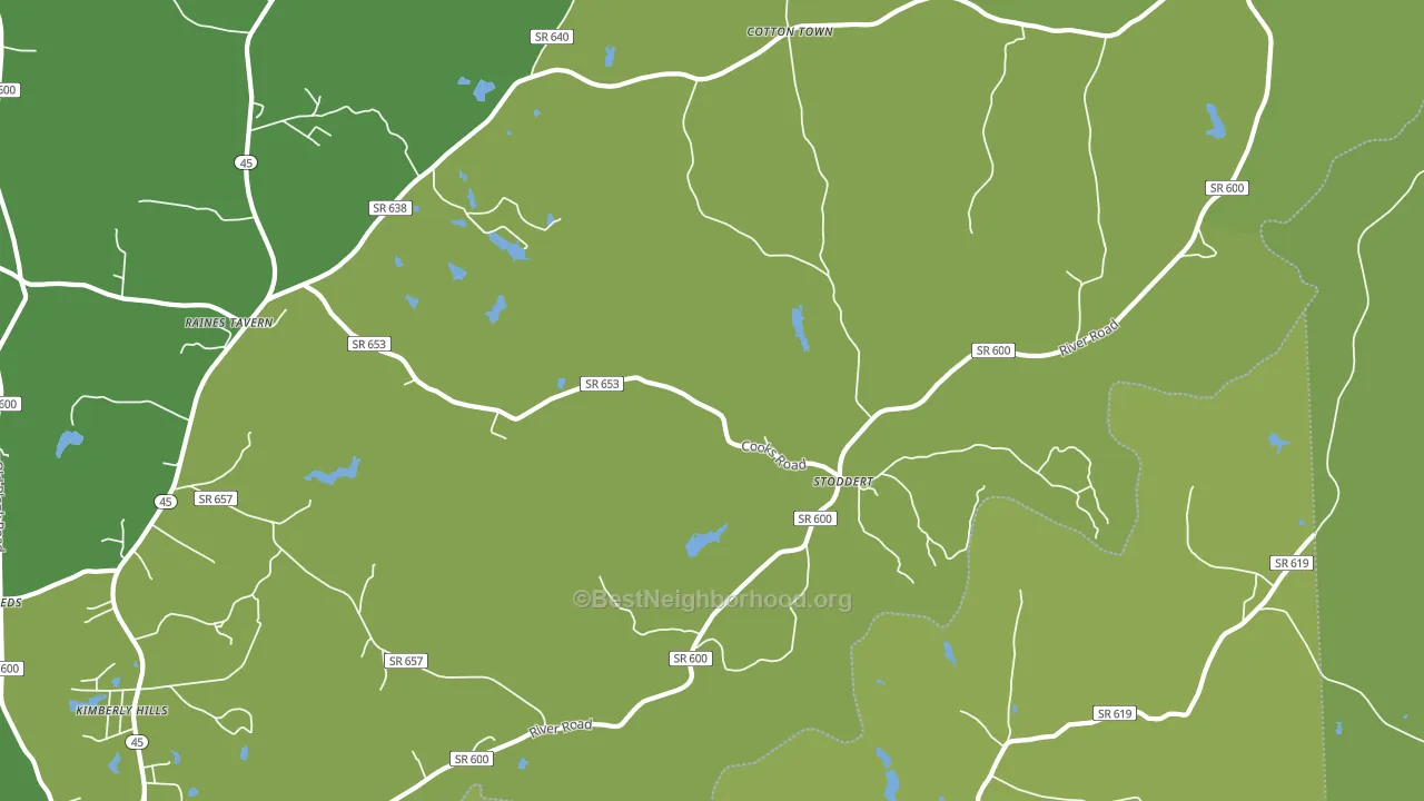 Stoddert, VA block-group voter-turnout map