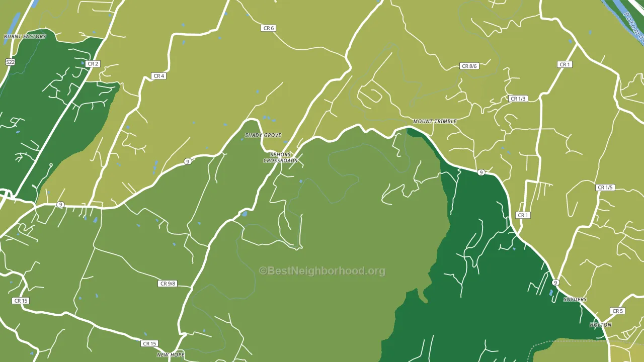 Stohrs Crossroads, WV block-group voter-turnout map