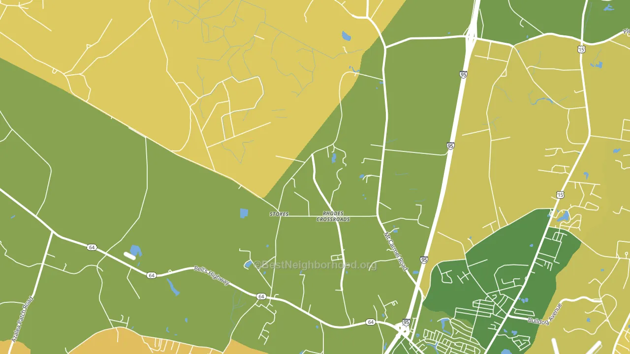 Stokes, SC block-group voter-turnout map