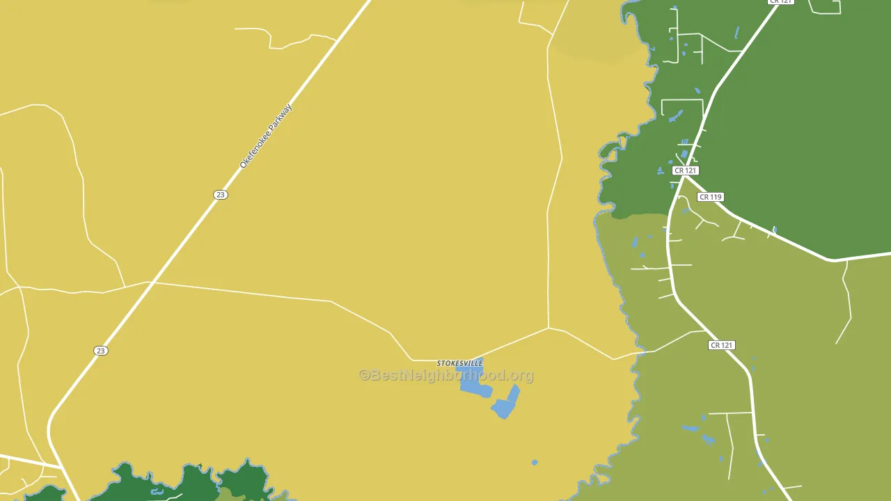 Stokesville, GA block-group voter-turnout map