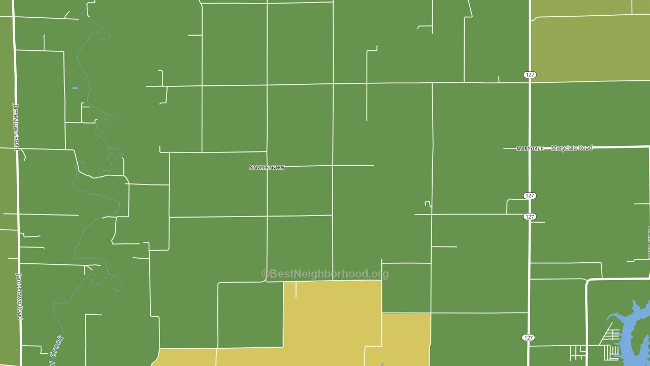 Stolletown, IL block-group voter-turnout map