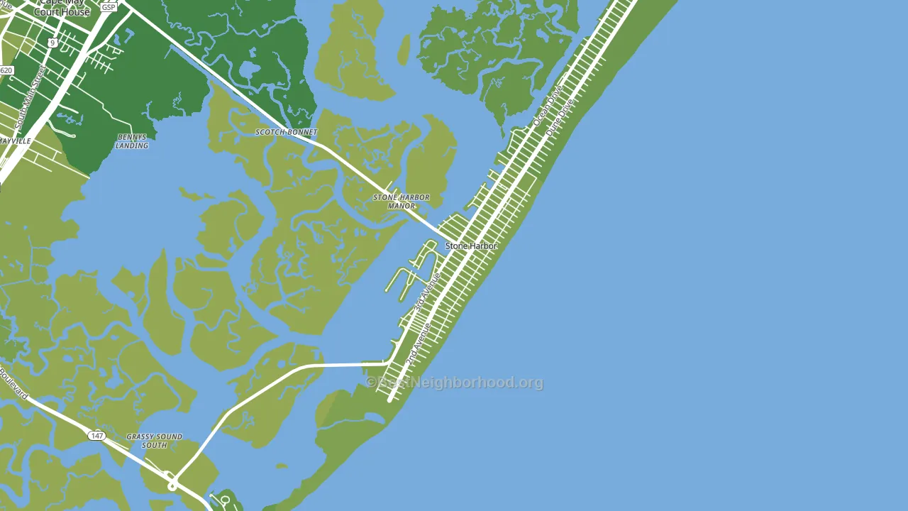 Stone Harbor, NJ block-group voter-turnout map