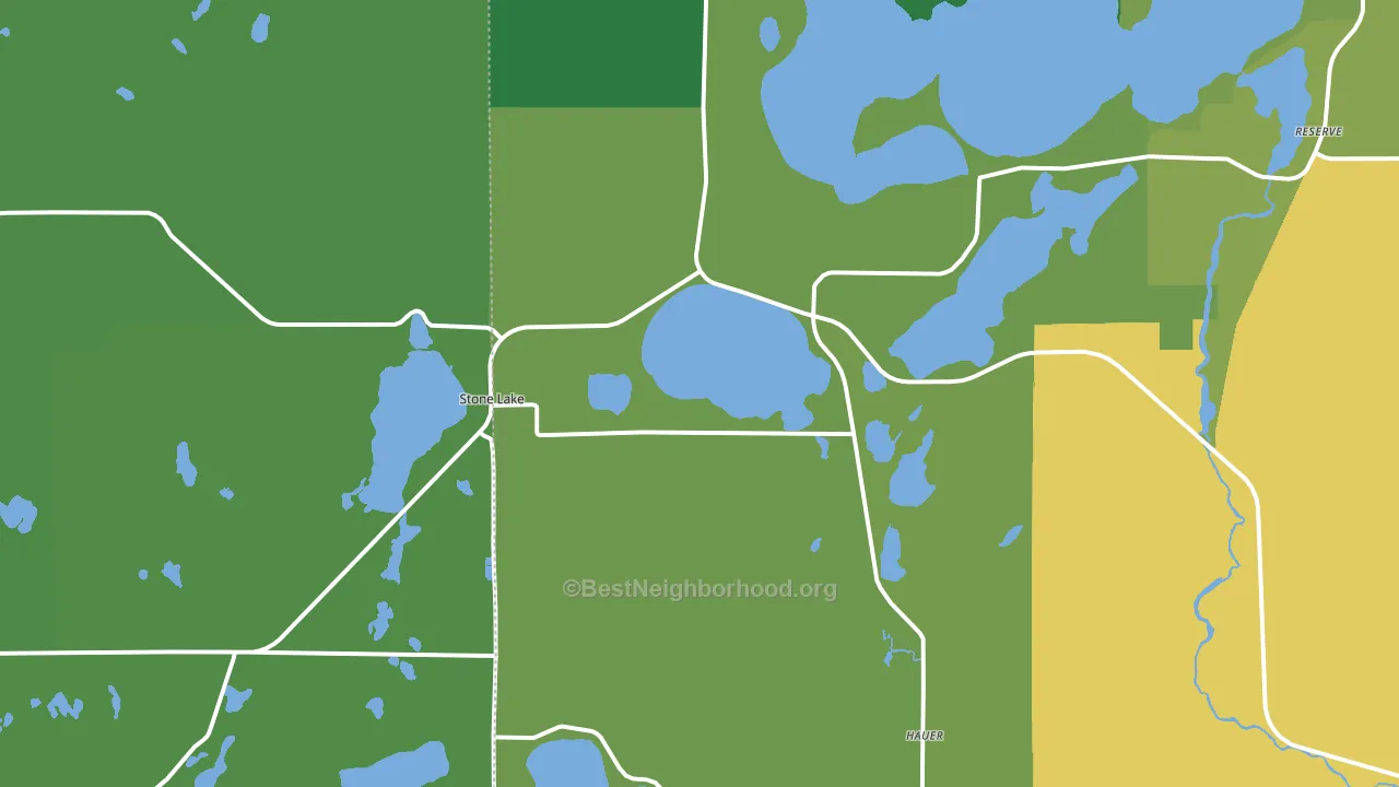 Stone Lake, WI block-group voter-turnout map
