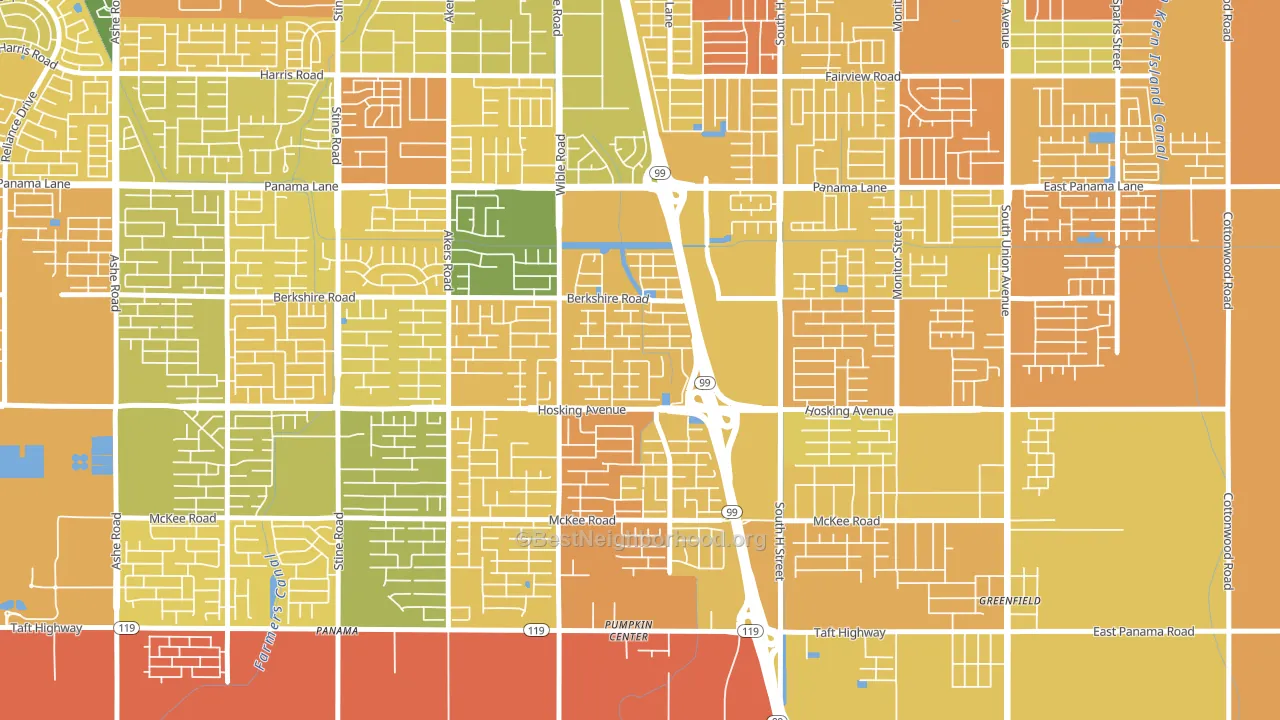 Stone Meadows, Bakersfield, CA block-group voter-turnout map