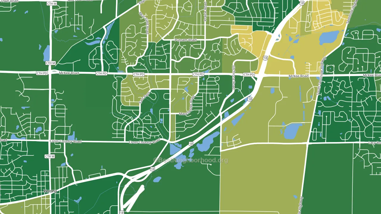 Stone Meadows, Madison, WI block-group voter-turnout map