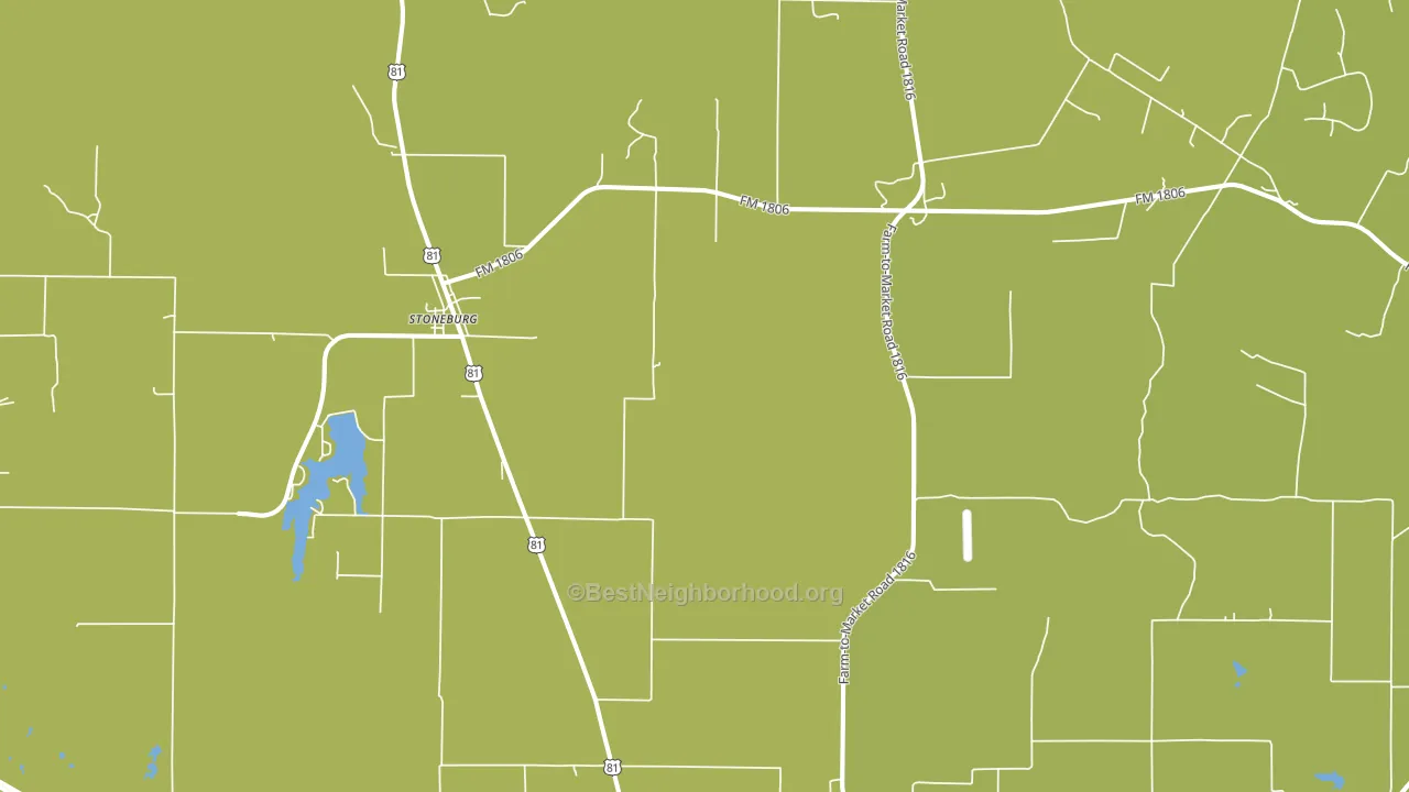 Stoneburg, TX block-group voter-turnout map