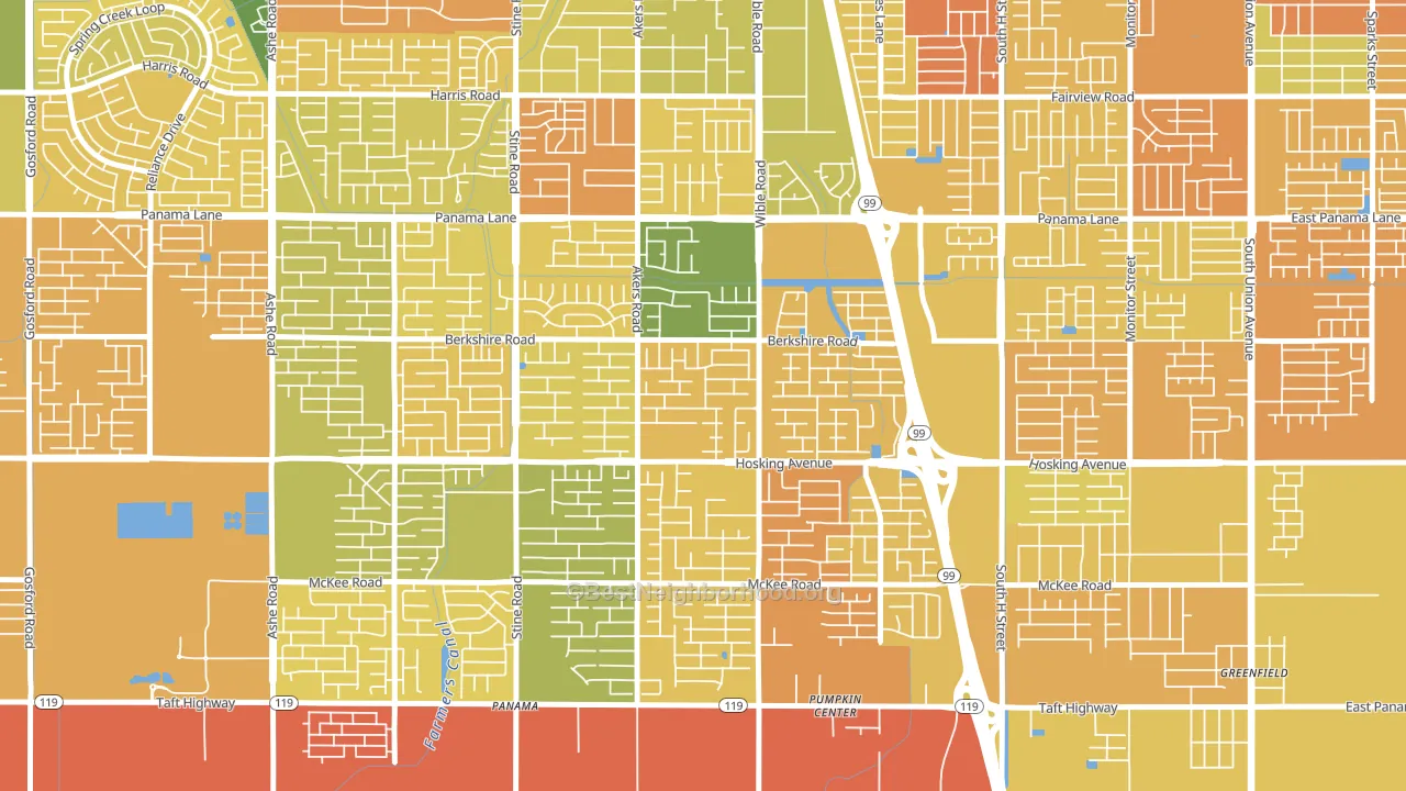 Stonegate, Bakersfield, CA block-group voter-turnout map