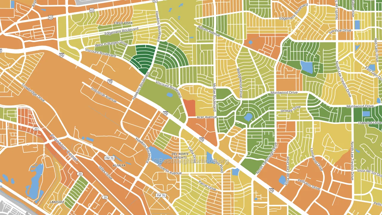 Stonehaven, El Paso, TX block-group voter-turnout map