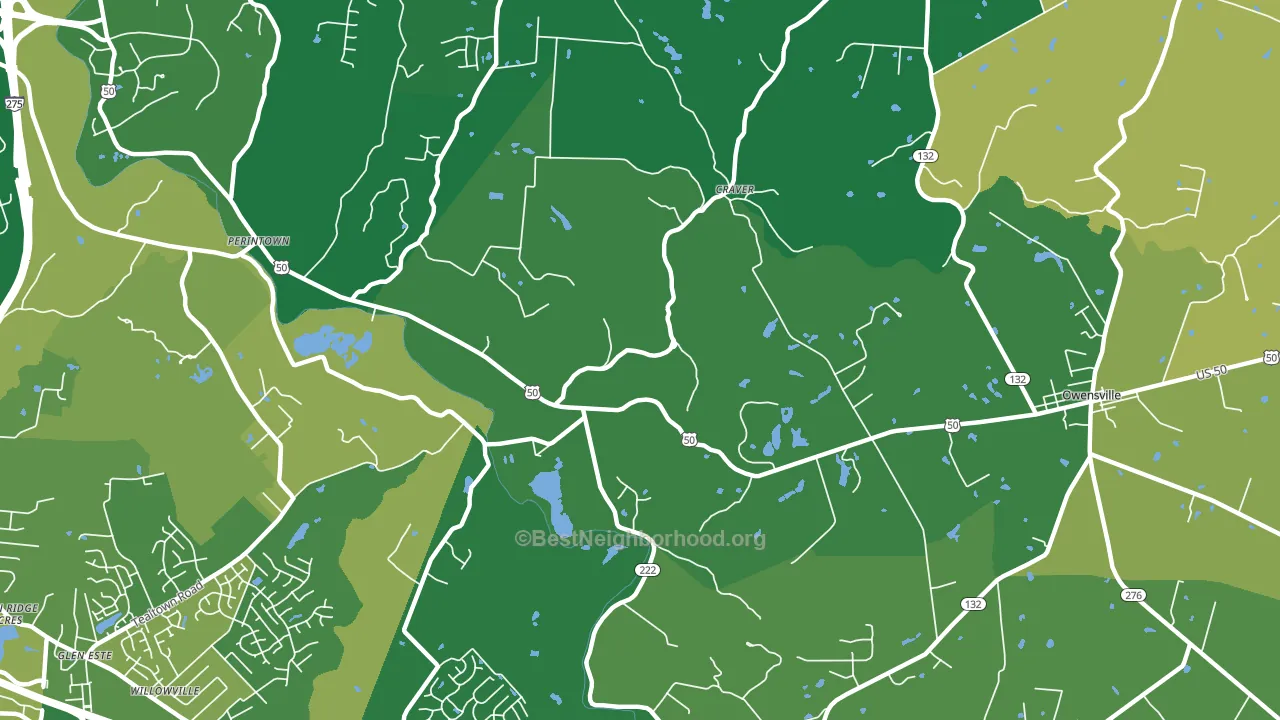 Stonelick, OH block-group voter-turnout map