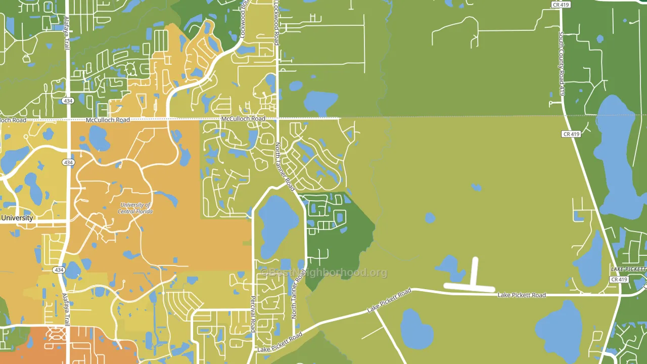 Stonemeade, Alafaya, FL block-group voter-turnout map