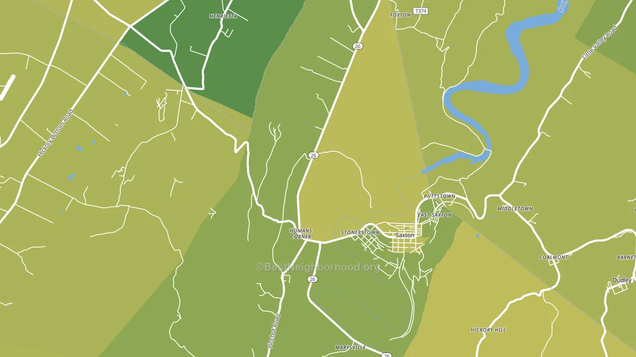Stonerstown, PA block-group voter-turnout map