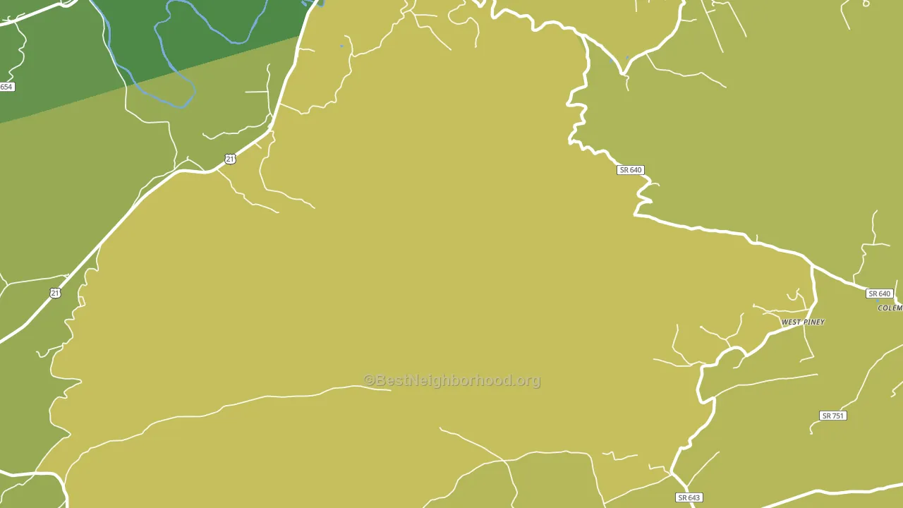 Stones Mill, VA block-group voter-turnout map