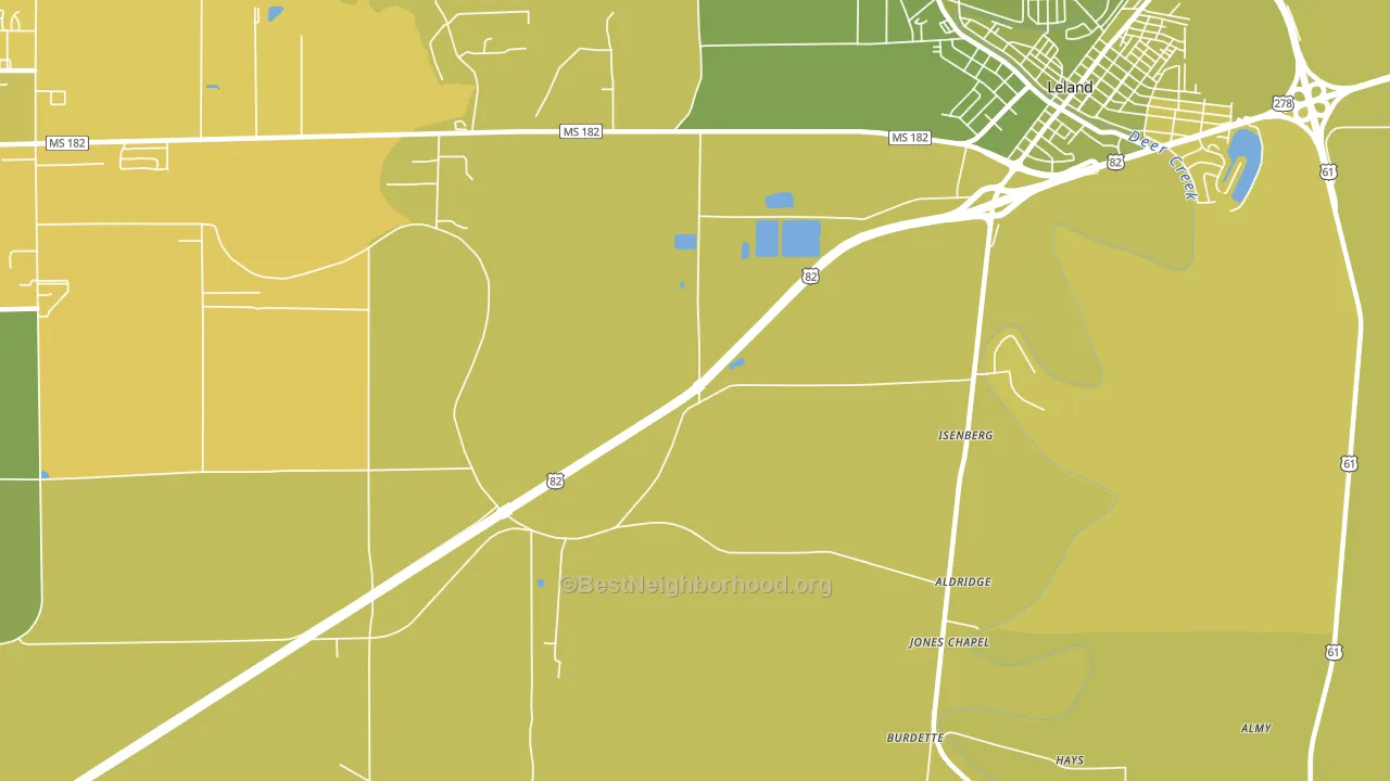 Stoneville, MS block-group voter-turnout map