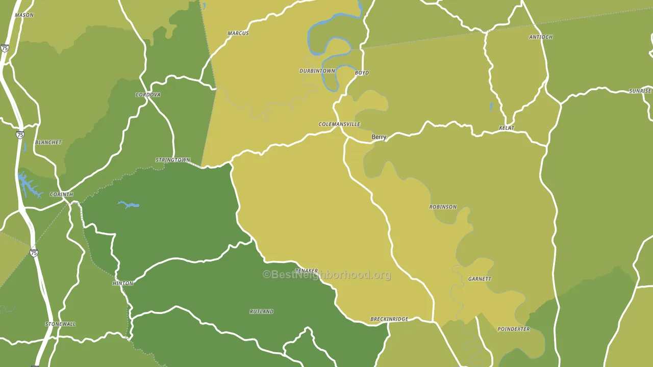 Stonewall, KY block-group voter-turnout map