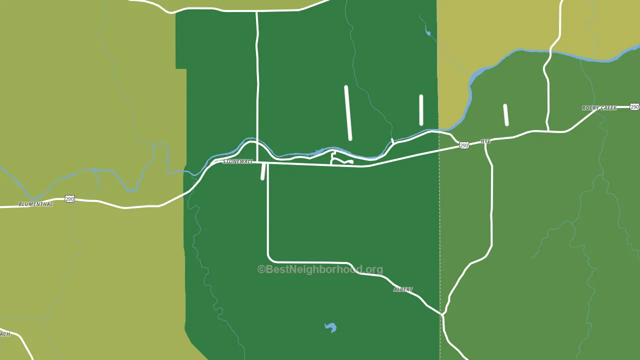 Stonewall, TX block-group voter-turnout map