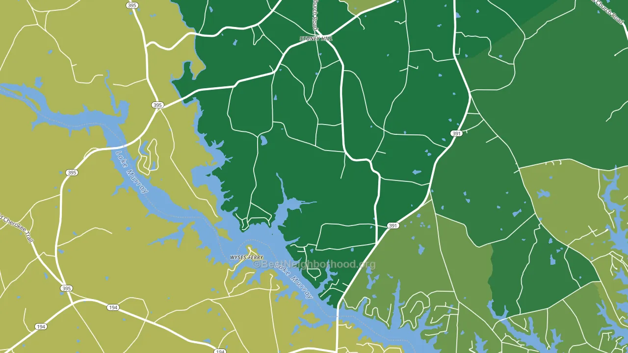 Stoney Hill, SC block-group voter-turnout map