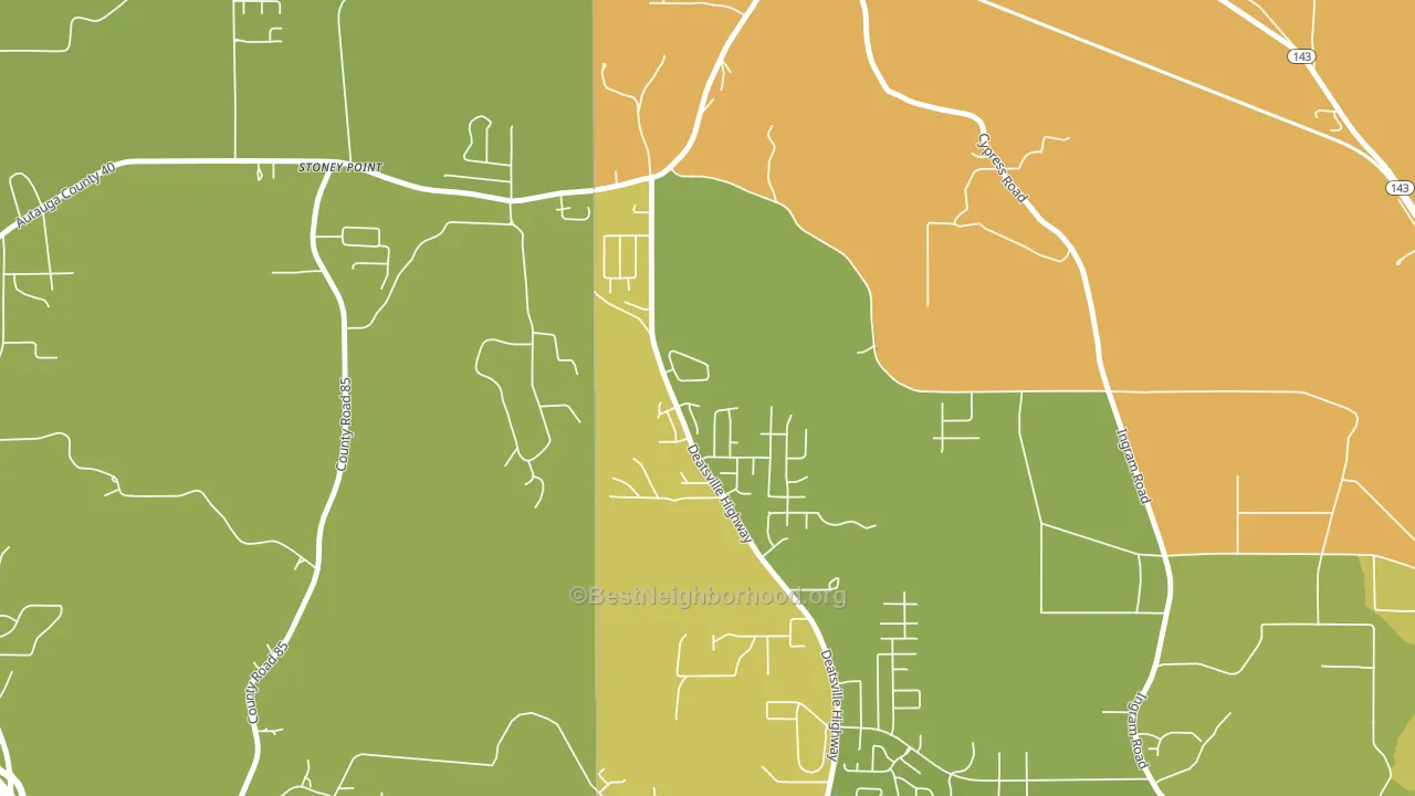 Stoney Point, AL block-group voter-turnout map
