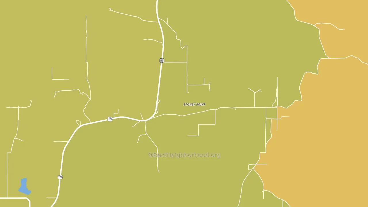 Stoney Point, OK block-group voter-turnout map