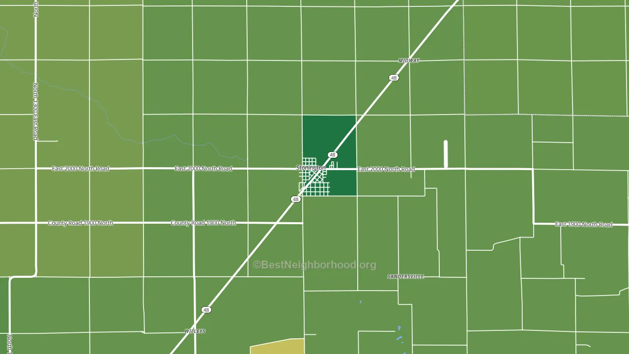 Stonington, IL block-group voter-turnout map