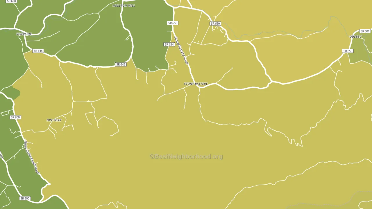 Stony Battery, VA block-group voter-turnout map