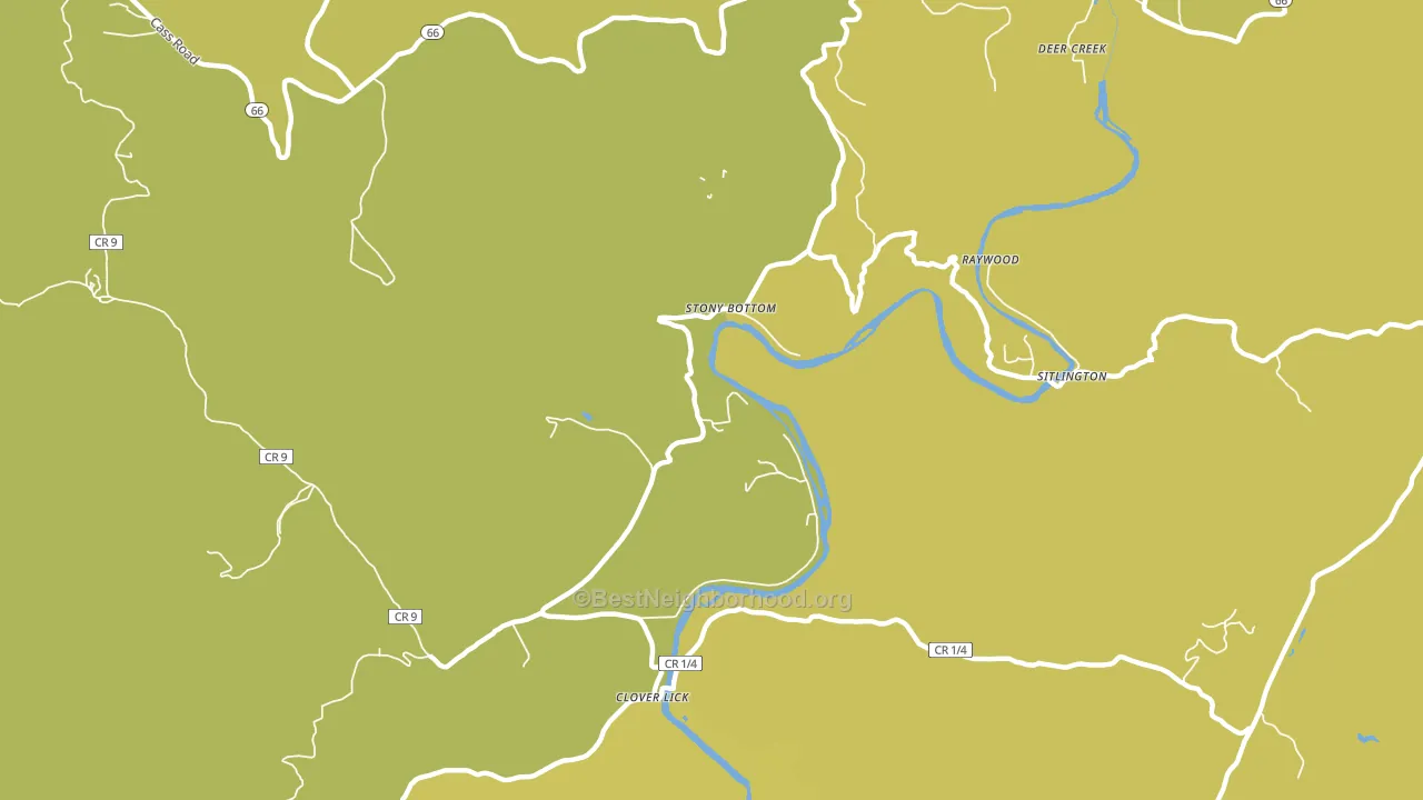 Stony Bottom, WV block-group voter-turnout map