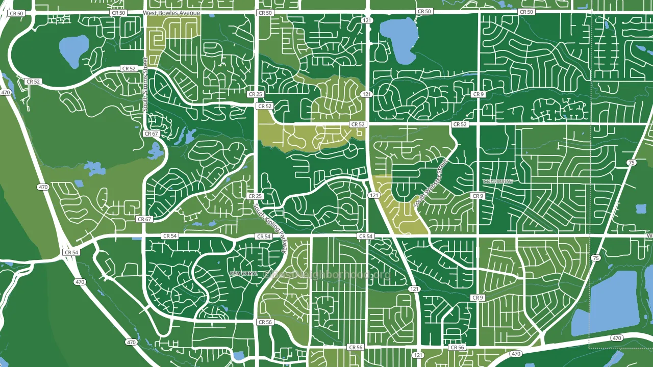 Stony Creek, Ken Caryl, CO block-group voter-turnout map