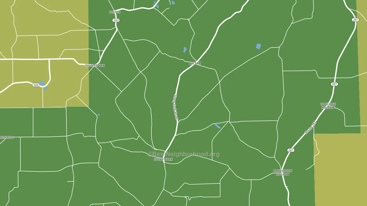 Stony Fork, PA block-group voter-turnout map