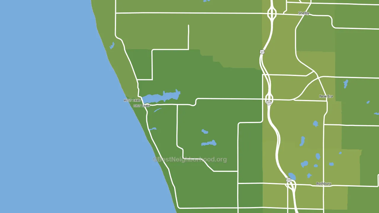 Stony Lake, MI block-group voter-turnout map
