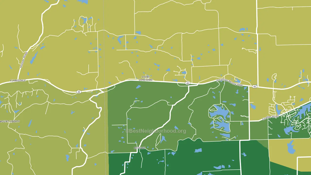 Stony Lonesome, IN block-group voter-turnout map