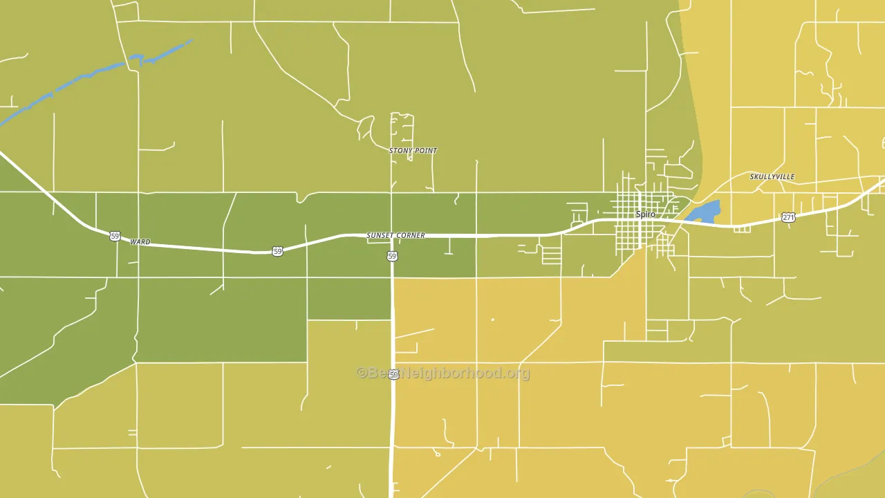 Stony Point, OK block-group voter-turnout map