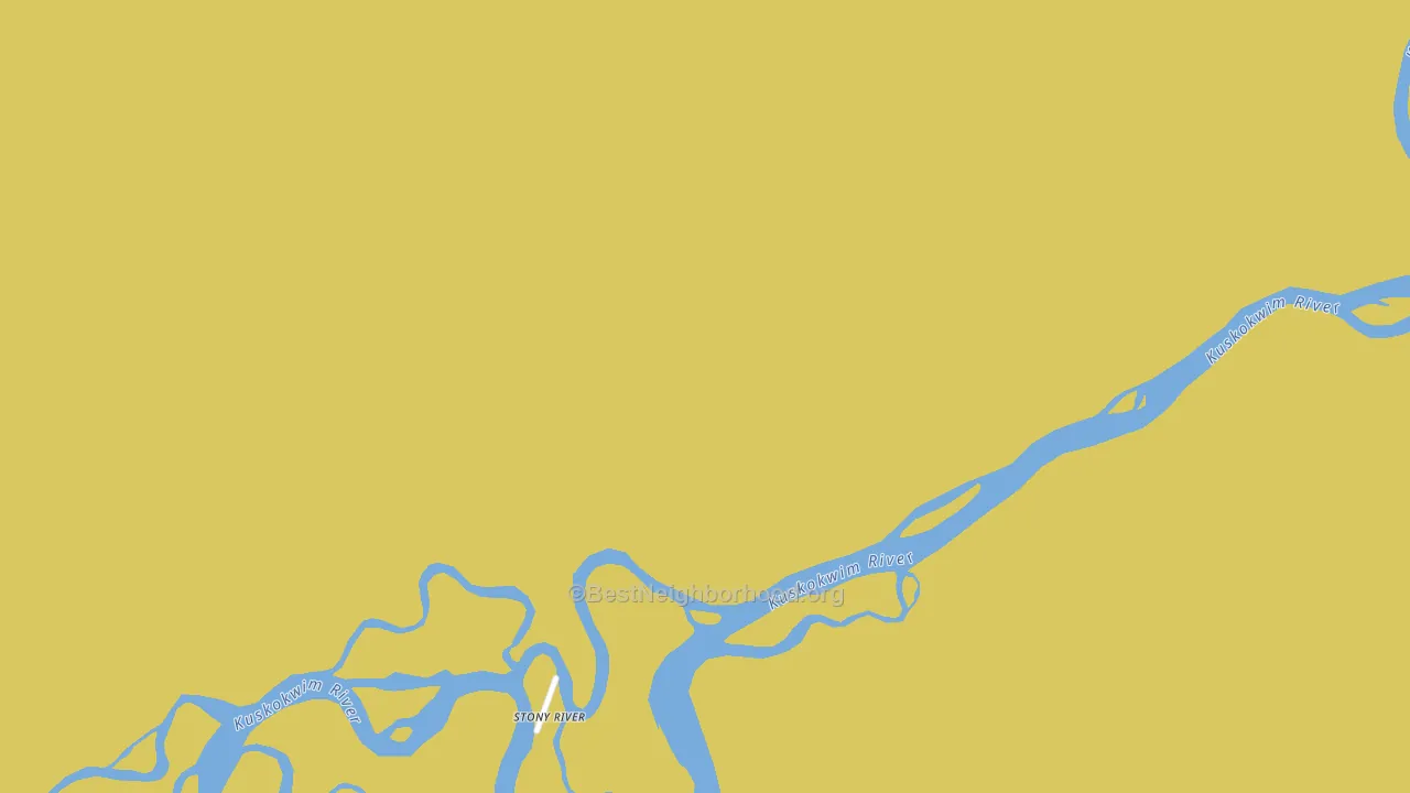 Stony River, AK block-group voter-turnout map