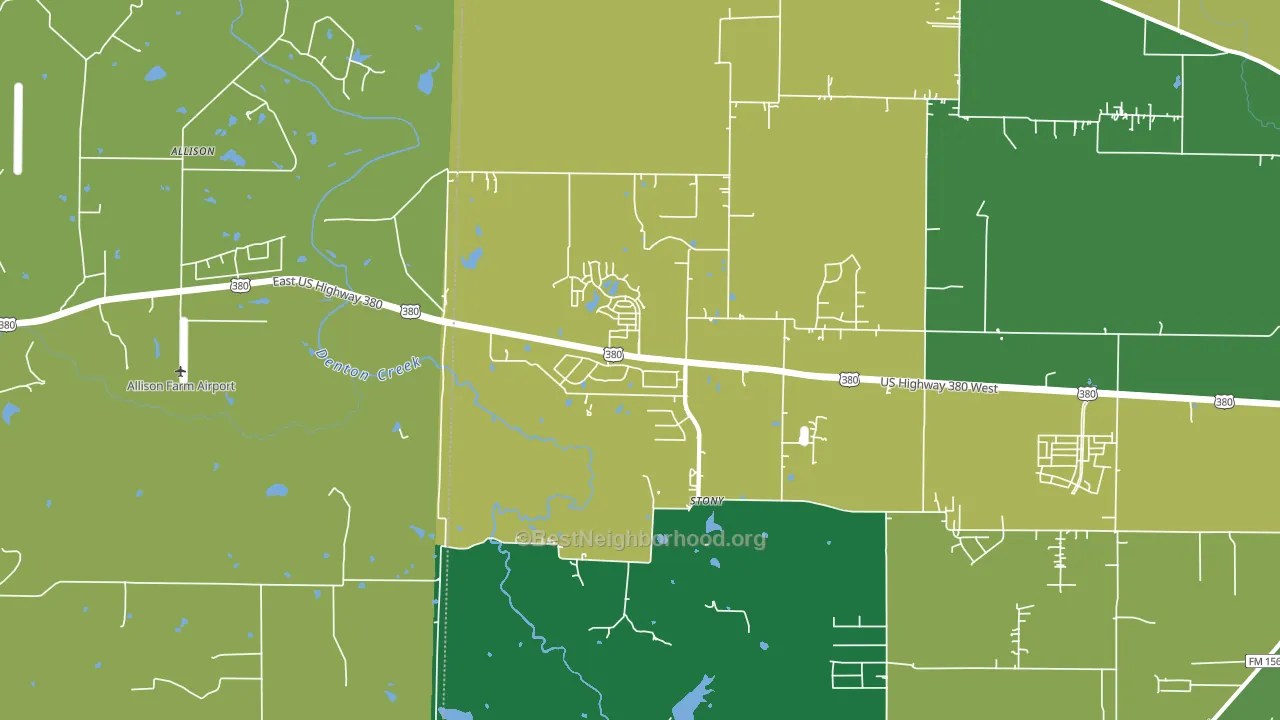 Stony, TX block-group voter-turnout map