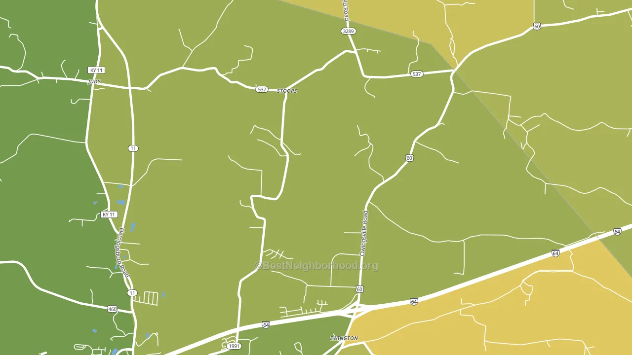 Stoops, KY block-group voter-turnout map