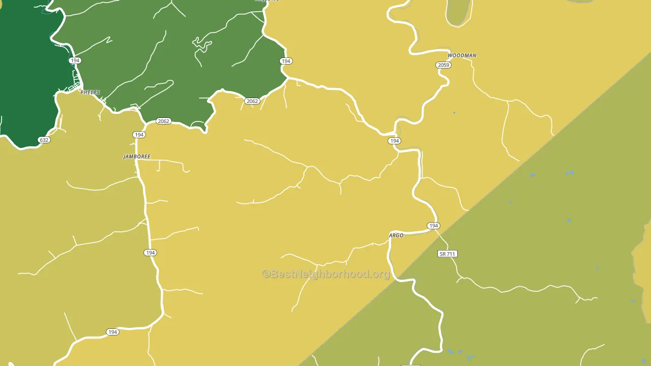 Stopover, KY block-group voter-turnout map