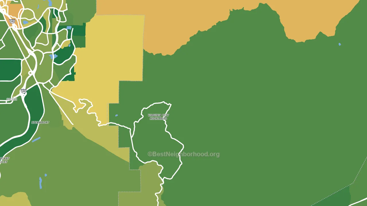 Storey County, NV block-group voter-turnout map