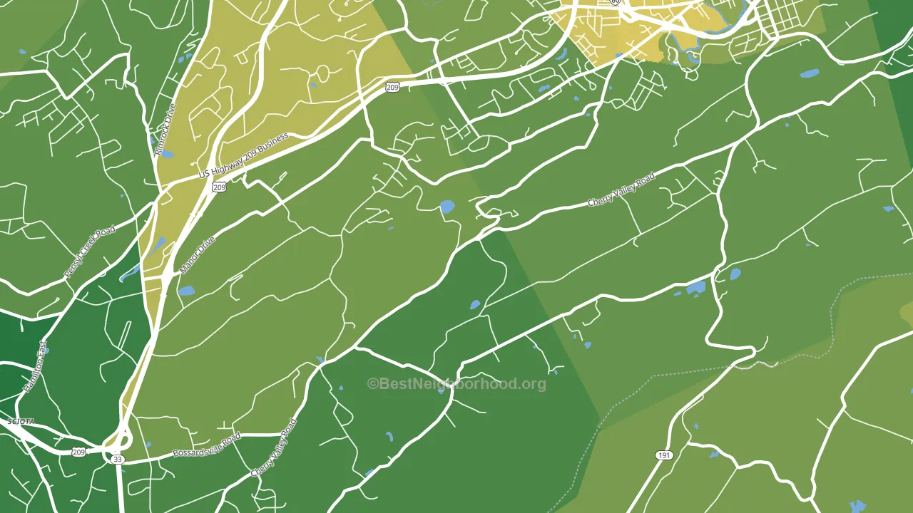 Stormville, PA block-group voter-turnout map