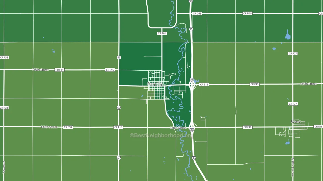 Story City, IA block-group voter-turnout map