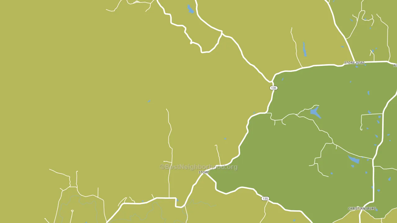 Story, IN block-group voter-turnout map