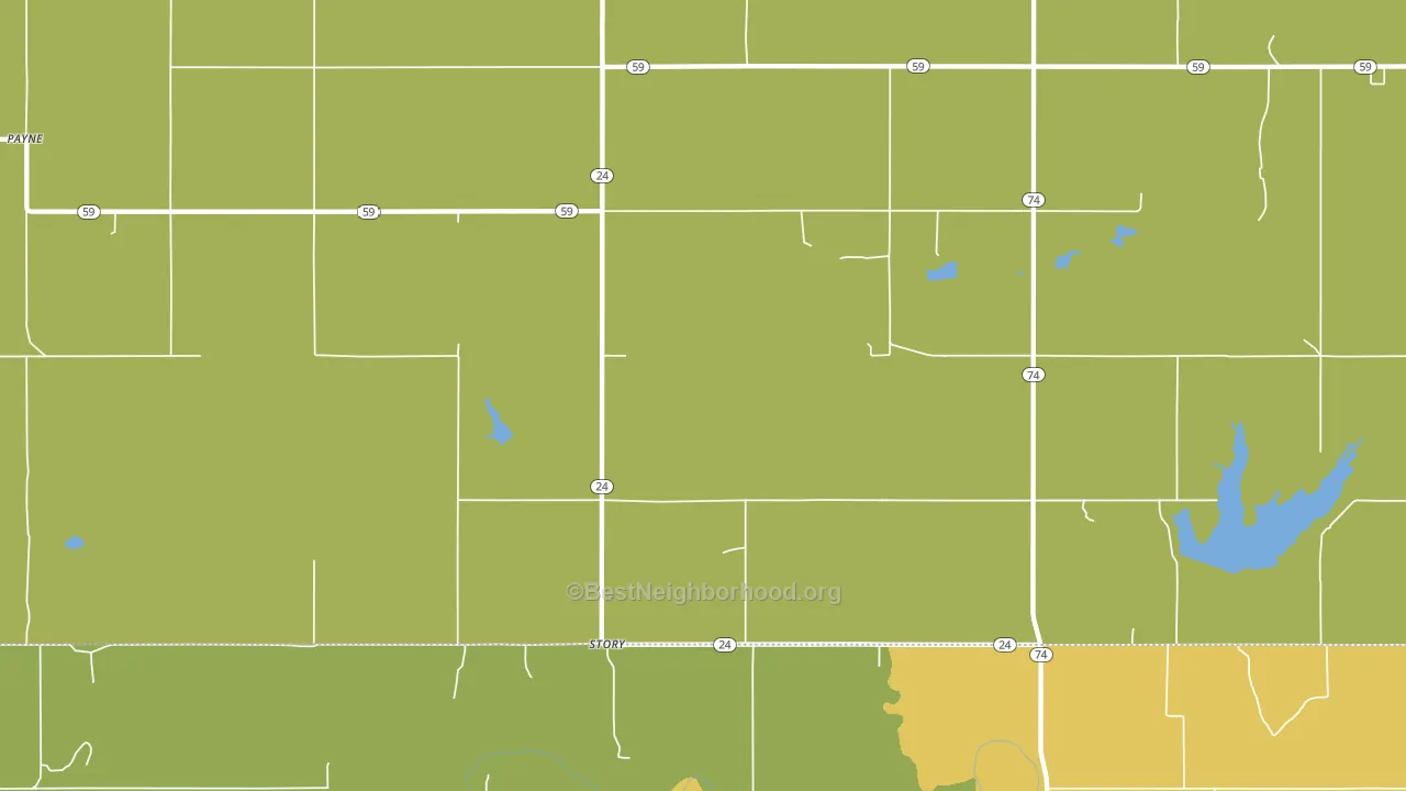 Story, OK block-group voter-turnout map