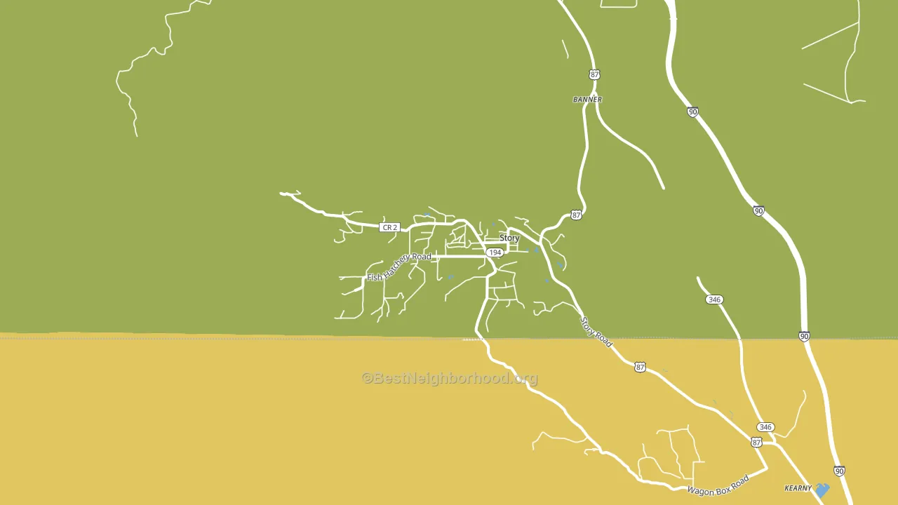 Story, WY block-group voter-turnout map