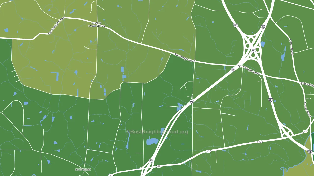 Stotts Crossroads, NC block-group voter-turnout map