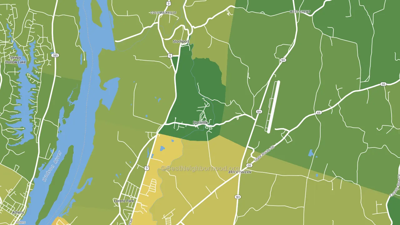 Stottville, NY block-group voter-turnout map