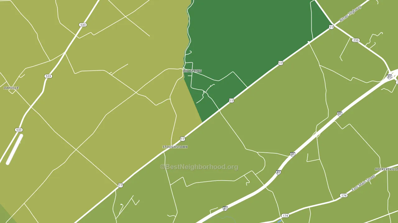 Stoughstown, PA block-group voter-turnout map