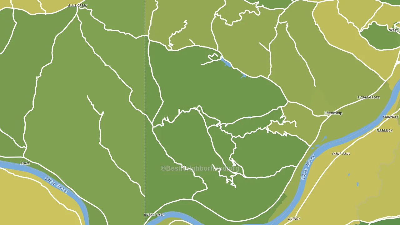 Stout, OH block-group voter-turnout map