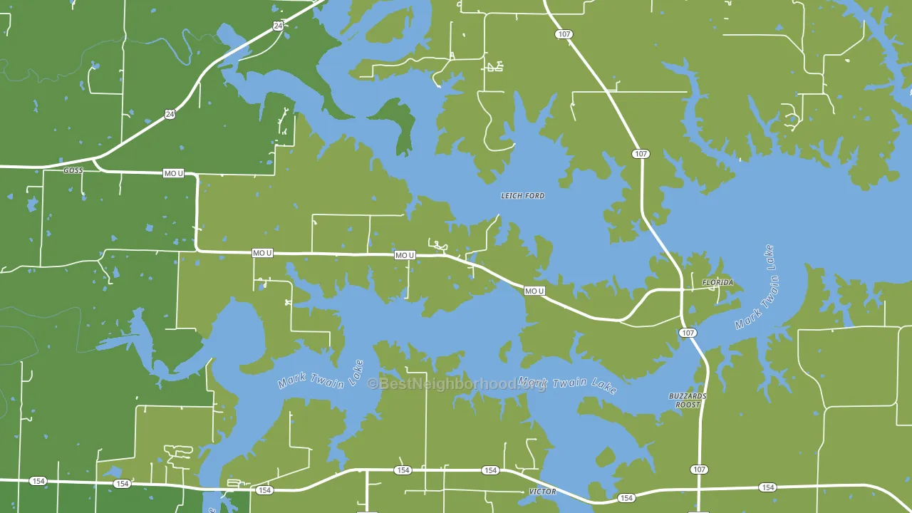 Stoutsville, MO block-group voter-turnout map