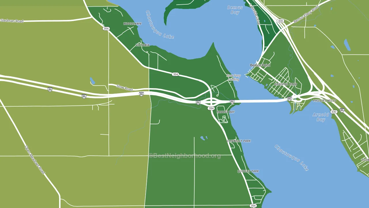 Stow, NY block-group voter-turnout map
