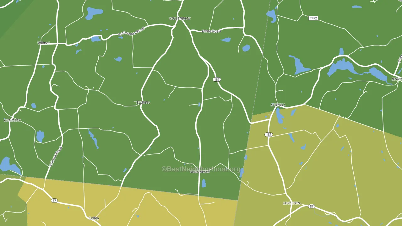 Stowell, PA block-group voter-turnout map