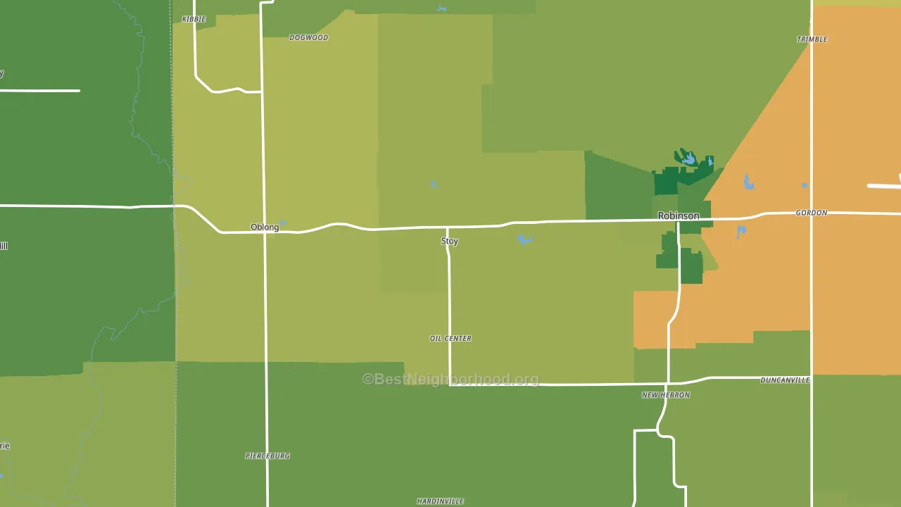 Stoy, IL block-group voter-turnout map
