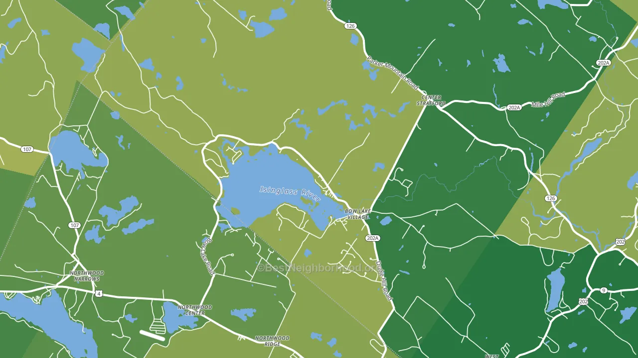 Strafford, NH block-group voter-turnout map